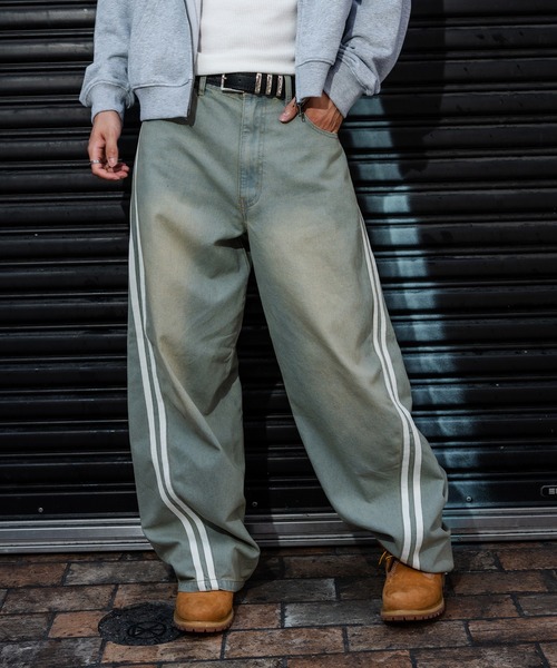 improves（インプローブス）の「サイドライン カーブ デニムパンツ（デニムパンツ・メンズ・サックスブルー/ブラック/ブルー・MEDIUM/LARGE）」の8枚目の写真