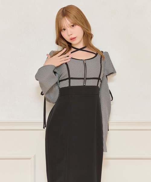 長袖フレアマーメイドワンピース（ワンピース）｜apres jour（アプレ