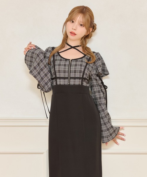 アプレジュール apres jour 長袖フレアマーメイドワンピース 長袖フレアマーメイドワンピース（ワンピース）｜apres jour