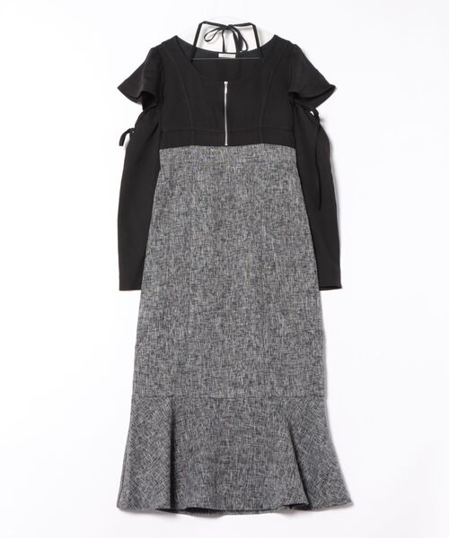 長袖フレアマーメイドワンピース（ワンピース）｜apres jour