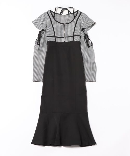 長袖フレアマーメイドワンピース（ワンピース）｜apres jour