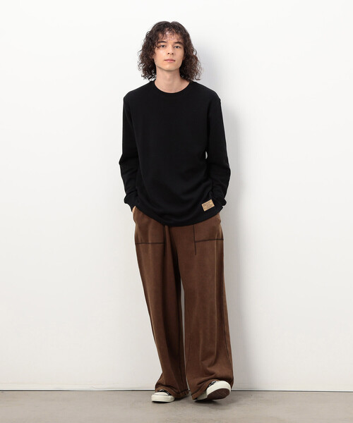 Purple&Yellow（パープルアンドイエロー）の「フロスト加工裏毛 パンツ（その他パンツ・メンズ・ブラウン/ブラック/サックスブルー・MEDIUM/LARGE/SMALL/X-SMALL）」の10枚目の写真