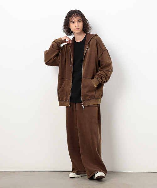 Purple&Yellow（パープルアンドイエロー）の「フロスト加工裏毛 パンツ（その他パンツ・メンズ・ブラウン/ブラック/サックスブルー・MEDIUM/LARGE/SMALL/X-SMALL）」の12枚目の写真