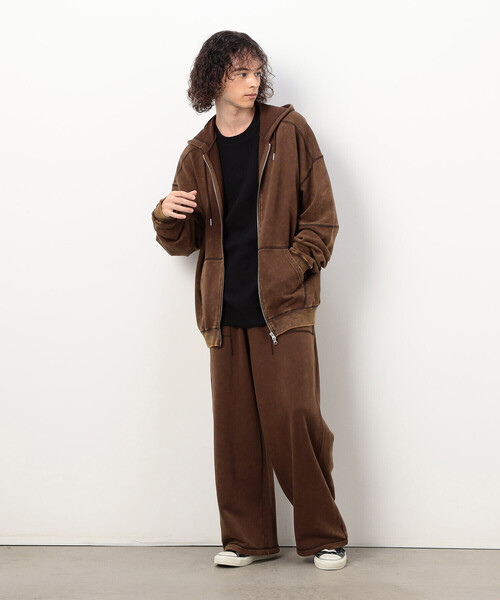 Purple&Yellow（パープルアンドイエロー）の「フロスト加工裏毛 パンツ（その他パンツ・メンズ・ブラウン/ブラック/サックスブルー・MEDIUM/LARGE/SMALL/X-SMALL）」の13枚目の写真