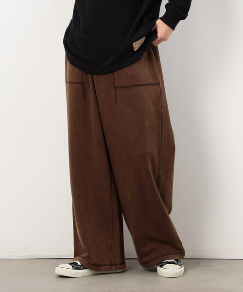 Purple&Yellow（パープルアンドイエロー）の「フロスト加工裏毛 パンツ（その他パンツ・メンズ・ブラウン/ブラック/サックスブルー・MEDIUM/LARGE/SMALL/X-SMALL）」の14枚目の写真