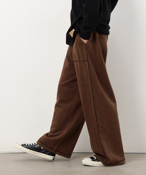 Purple&Yellow（パープルアンドイエロー）の「フロスト加工裏毛 パンツ（その他パンツ・メンズ・ブラウン/ブラック/サックスブルー・MEDIUM/LARGE/SMALL/X-SMALL）」の16枚目の写真