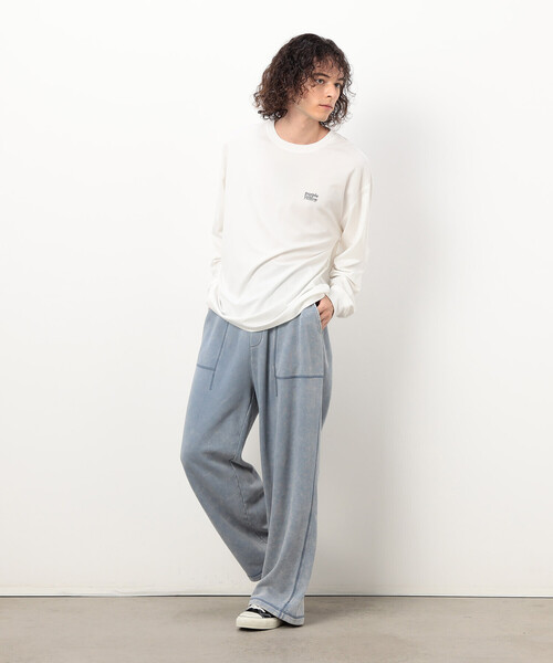 Purple&Yellow（パープルアンドイエロー）の「フロスト加工裏毛 パンツ（その他パンツ・メンズ・ブラウン/ブラック/サックスブルー・MEDIUM/LARGE/SMALL/X-SMALL）」の19枚目の写真