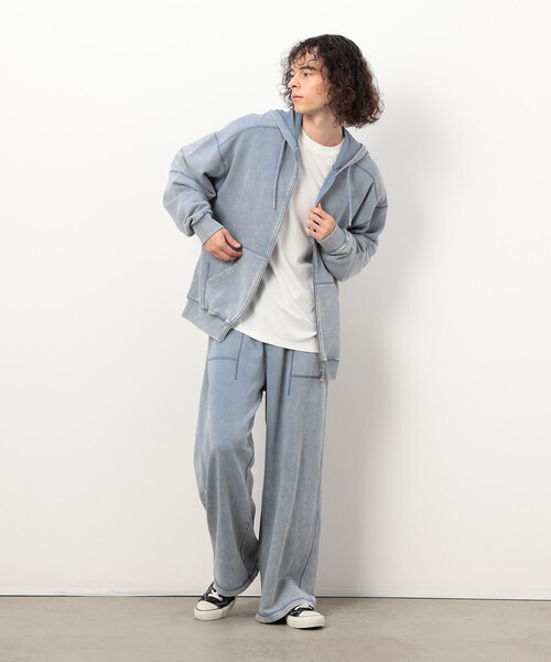 Purple&Yellow（パープルアンドイエロー）の「フロスト加工裏毛 パンツ（その他パンツ・メンズ・ブラウン/ブラック/サックスブルー・MEDIUM/LARGE/SMALL/X-SMALL）」の20枚目の写真