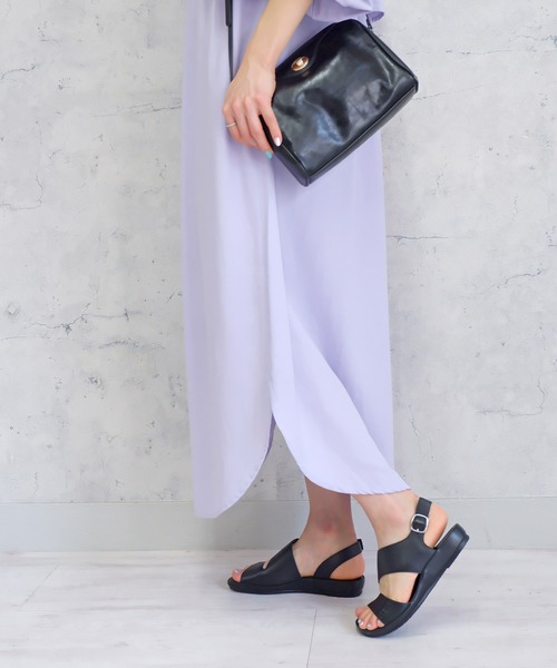 MODE KAORI（モードカオリ）の「【本革】【プラット】スリングバックサンダル/6741（サンダル・レディース・ブラック/ダークブラウン/シルバー/ホワイト・M/XL/L/S）」の13枚目の写真
