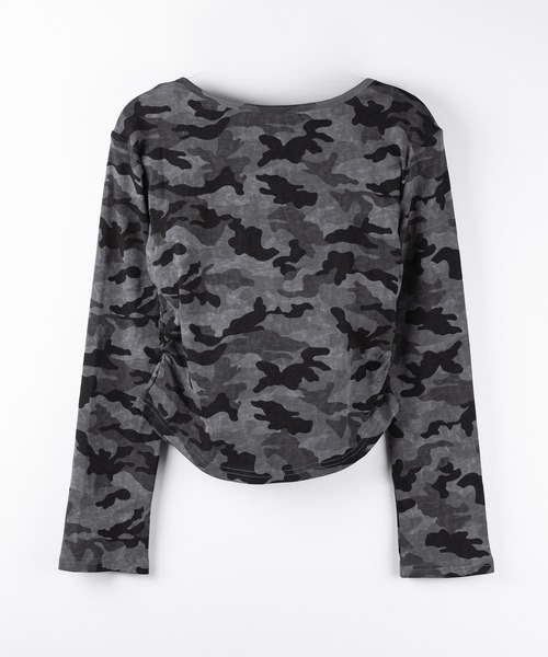 me+em select(ミームセレクト)の「【 2color 】ヴィンテージカモフラアウトポケットジップロンT / vintage camouflage out pocket zip longsleeve T-shirt(Tシャツ/カットソー・レディース・グレー/カーキ・FREE)」の22枚目の写真