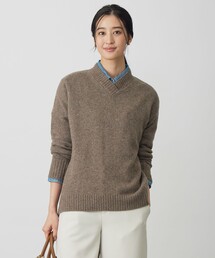 YAK BLEND Vネック ニット