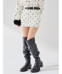 Darich（ダーリッチ）の「ドットツイードベルトミニスカート（スカート・レディース）」