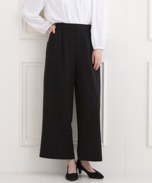 SHOO・LA・RUE | 【洗濯機可/S-3L/イージーケア】きちんと楽に。カットジョーゼットワイドパンツ(その他パンツ)