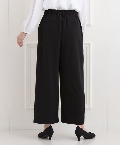SHOO・LA・RUE（シューラルー）の「【洗濯機可/S-3L/イージーケア】きちんと楽に。カットジョーゼットワイドパンツ（その他パンツ・レディース・ネイビー/ナチュラル/ブラック・01/02/03/04/05）」の8枚目の写真