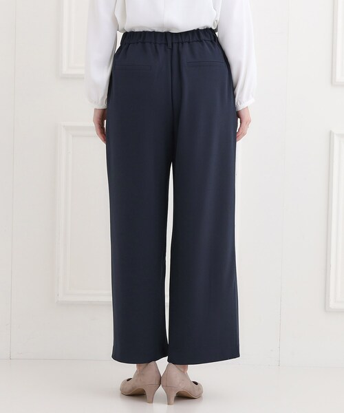 SHOO・LA・RUE（シューラルー）の「【洗濯機可/S-3L/イージーケア】きちんと楽に。カットジョーゼットワイドパンツ（その他パンツ・レディース・ネイビー/ナチュラル/ブラック・01/02/03/04/05）」の18枚目の写真