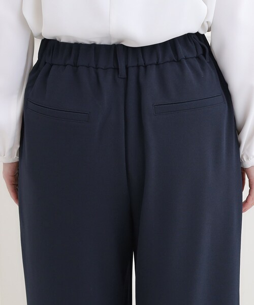SHOO・LA・RUE（シューラルー）の「【洗濯機可/S-3L/イージーケア】きちんと楽に。カットジョーゼットワイドパンツ（その他パンツ・レディース・ネイビー/ナチュラル/ブラック・01/02/03/04/05）」の16枚目の写真