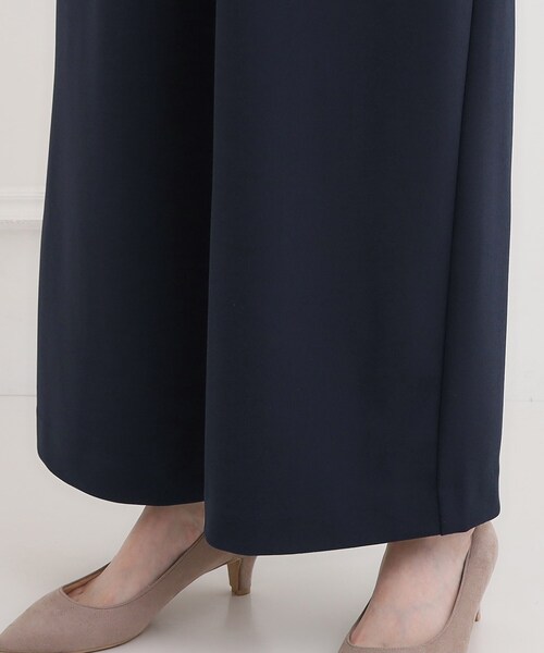 SHOO・LA・RUE（シューラルー）の「【洗濯機可/S-3L/イージーケア】きちんと楽に。カットジョーゼットワイドパンツ（その他パンツ・レディース・ネイビー/ナチュラル/ブラック・01/02/03/04/05）」の14枚目の写真