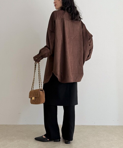 fredy emue(フレディエミュ)の「【LANCER CLOTHING CORPORATION】OVER SHIRTS SUEDE(シャツ/ブラウス・レディース・ブラウン/キャメル・38)」の5枚目の写真