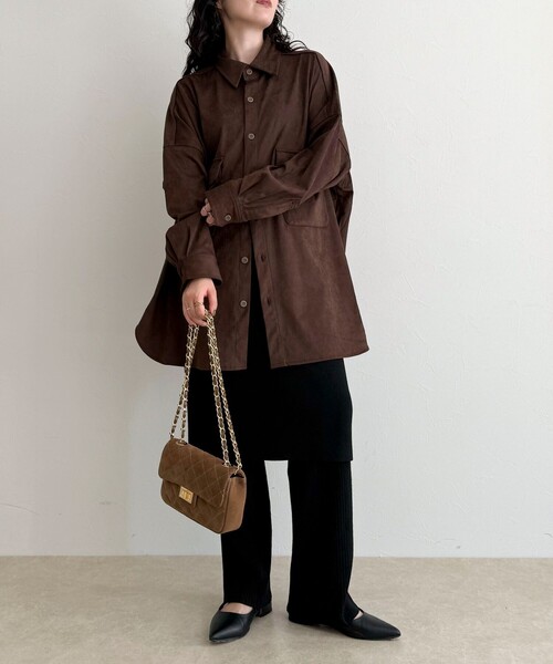 fredy emue(フレディエミュ)の「【LANCER CLOTHING CORPORATION】OVER SHIRTS SUEDE(シャツ/ブラウス・レディース・ブラウン/キャメル・38)」の6枚目の写真