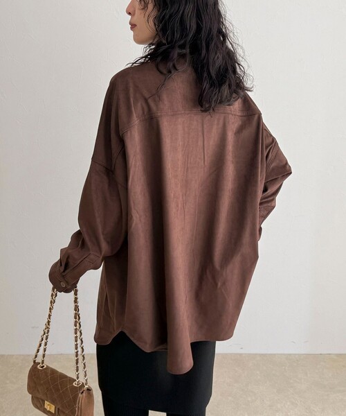 fredy emue(フレディエミュ)の「【LANCER CLOTHING CORPORATION】OVER SHIRTS SUEDE(シャツ/ブラウス・レディース・ブラウン/キャメル・38)」の7枚目の写真