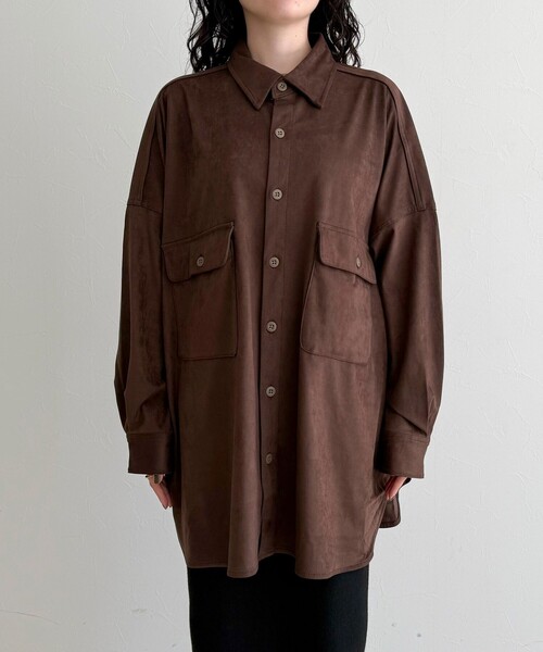 fredy emue(フレディエミュ)の「【LANCER CLOTHING CORPORATION】OVER SHIRTS SUEDE(シャツ/ブラウス・レディース・ブラウン/キャメル・38)」の10枚目の写真