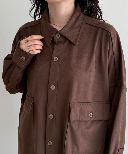 fredy emue(フレディエミュ)の「【LANCER CLOTHING CORPORATION】OVER SHIRTS SUEDE(シャツ/ブラウス・レディース・ブラウン/キャメル・38)」の14枚目の写真