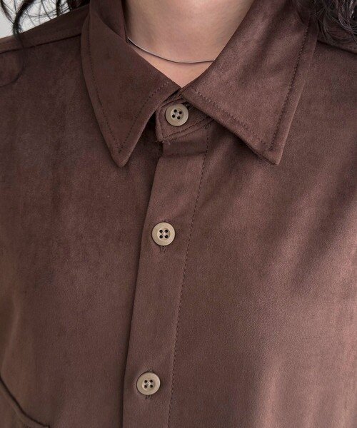 fredy emue(フレディエミュ)の「【LANCER CLOTHING CORPORATION】OVER SHIRTS SUEDE(シャツ/ブラウス・レディース・ブラウン/キャメル・38)」の15枚目の写真