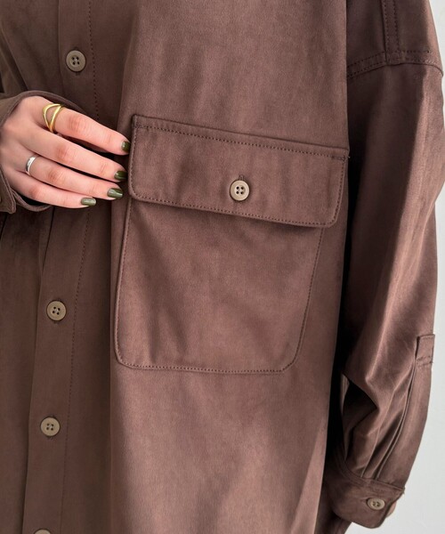 fredy emue(フレディエミュ)の「【LANCER CLOTHING CORPORATION】OVER SHIRTS SUEDE(シャツ/ブラウス・レディース・ブラウン/キャメル・38)」の16枚目の写真