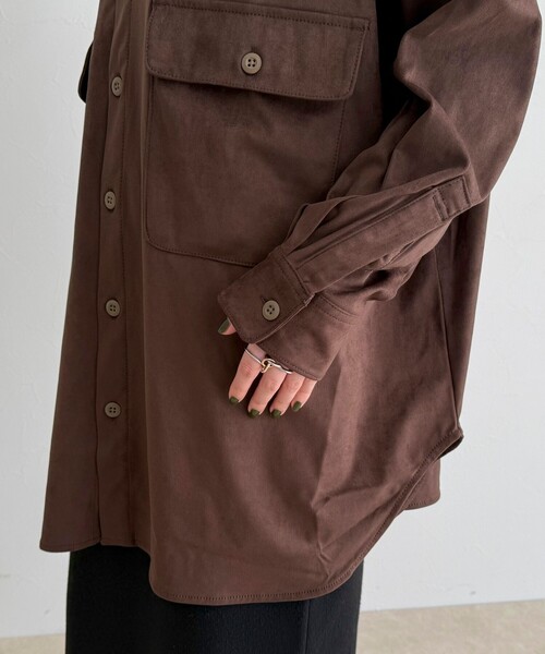fredy emue(フレディエミュ)の「【LANCER CLOTHING CORPORATION】OVER SHIRTS SUEDE(シャツ/ブラウス・レディース・ブラウン/キャメル・38)」の17枚目の写真