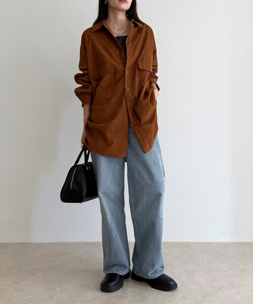 fredy emue(フレディエミュ)の「【LANCER CLOTHING CORPORATION】OVER SHIRTS SUEDE(シャツ/ブラウス・レディース・ブラウン/キャメル・38)」の18枚目の写真