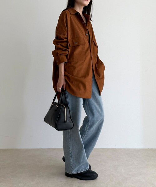 fredy emue(フレディエミュ)の「【LANCER CLOTHING CORPORATION】OVER SHIRTS SUEDE(シャツ/ブラウス・レディース・ブラウン/キャメル・38)」の19枚目の写真