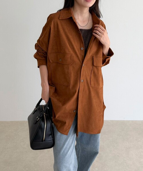 fredy emue(フレディエミュ)の「【LANCER CLOTHING CORPORATION】OVER SHIRTS SUEDE(シャツ/ブラウス・レディース・ブラウン/キャメル・38)」の22枚目の写真