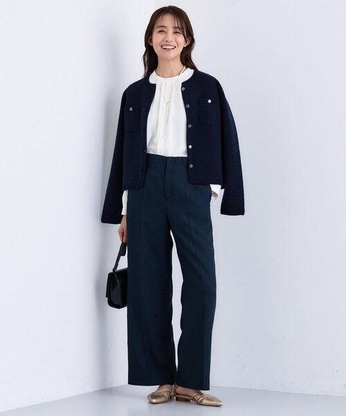INDIVI(インディヴィ)の「【通勤/オフィス】タックジョーゼットブラウス(シャツ/ブラウス・レディース・ホワイト/ブルー系5/ネイビー系・40/38/36/03/05/13/15 /19)」の7枚目の写真