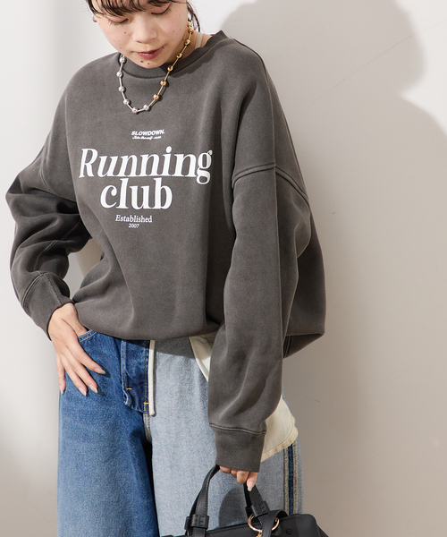 journal standard L'essage（ジャーナルスタンダードレサージュ）の「【RUNNING~】ピグメントスウェットプルオーバー（スウェット・レディース・ブラック/ベージュ/ブラウン・FREE）」の22枚目の写真