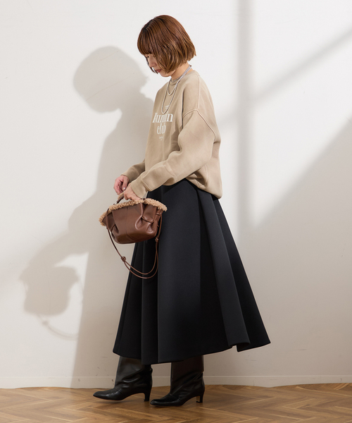 journal standard L'essage（ジャーナルスタンダードレサージュ）の「【RUNNING~】ピグメントスウェットプルオーバー（スウェット・レディース・ブラック/ベージュ/ブラウン・FREE）」の4枚目の写真