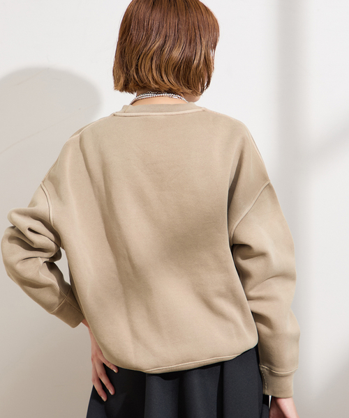 journal standard L'essage（ジャーナルスタンダードレサージュ）の「【RUNNING~】ピグメントスウェットプルオーバー（スウェット・レディース・ブラック/ベージュ/ブラウン・FREE）」の6枚目の写真