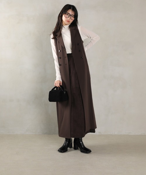Kana(カナ)の「ロングジレ ワンピース チュール トップス スカート 3点セット ドレス パーティー 結婚式 お呼ばれ オケージョンドレス(ドレス・レディース・ブラウン/アイボリー/ブラック・M)」の20枚目の写真