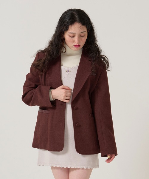 TINA：JOJUN（ティーナジョジュン）の「ヴィンテージライク ニット ジャンスカ TINA：JOJUN（ジャンパースカート・レディース・ラベンダー/アイボリー・M）」の19枚目の写真