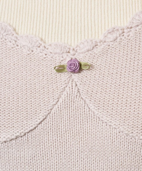 TINA：JOJUN（ティーナジョジュン）の「ヴィンテージライク ニット ジャンスカ TINA：JOJUN（ジャンパースカート・レディース・ラベンダー/アイボリー・M）」の20枚目の写真