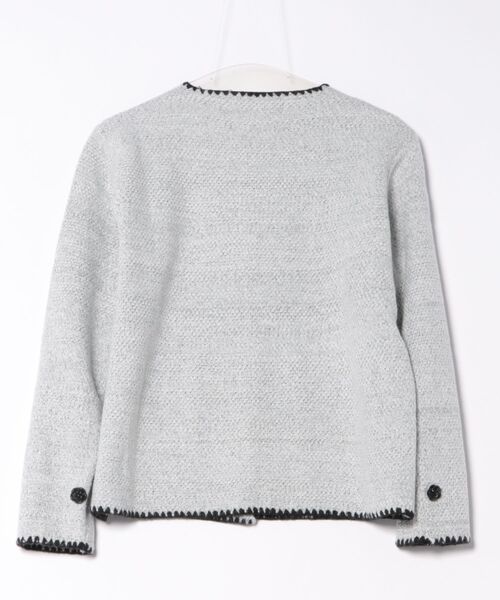 Ritzy(リッツィー)の「トゥイード素材 ノーカラージャケット(ノーカラージャケット・レディース・ライトグレー・M/L)」の6枚目の写真
