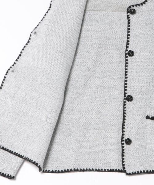 Ritzy(リッツィー)の「トゥイード素材 ノーカラージャケット(ノーカラージャケット・レディース・ライトグレー・M/L)」の7枚目の写真