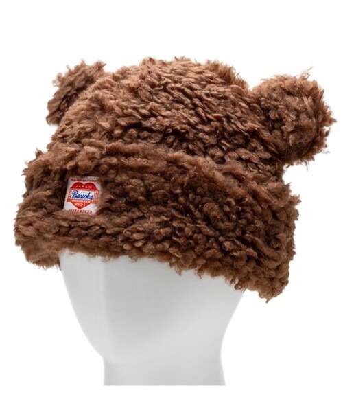 BASICKS（ベイシックス）の「【BASICKS/ベイシックス】Bear Beanie（ニットキャップ/ビーニー・メンズ・ブラック/ダークブラウン/ブラウン・M）」の5枚目の写真