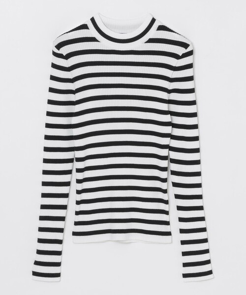 BLUE LABEL CRESTBRIDGE（ブルーレーベルクレストブリッジ）の「レーヨンストレッチタートルニット（ニット/セーター・レディース・グレー系その他/ブラック/オフホワイト/ホワイト・38）」の14枚目の写真