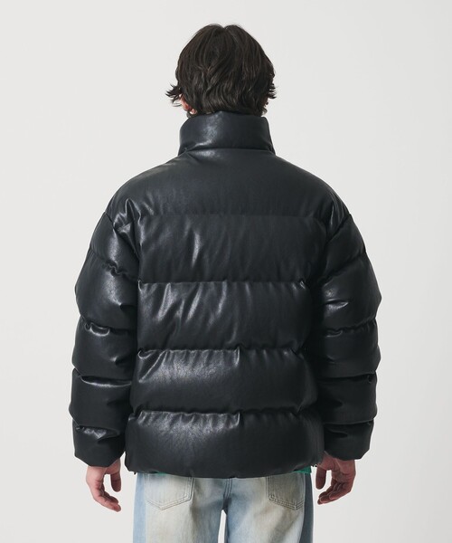 MONKEY TIME（モンキータイム）の「レザーライク ダウン ジャケット（ダウンジャケット/コート・メンズ・ブラック/ダークブラウン・S/M/L/XL）」の21枚目の写真