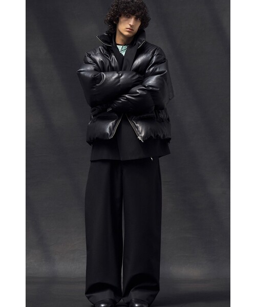 レザーライク ダウン ジャケット（ダウンジャケット/コート）｜MONKEY