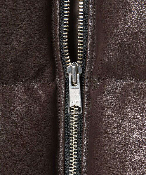 MONKEY TIME（モンキータイム）の「レザーライク ダウン ジャケット（ダウンジャケット/コート・メンズ・ブラック/ダークブラウン・S/M/L/XL）」の6枚目の写真