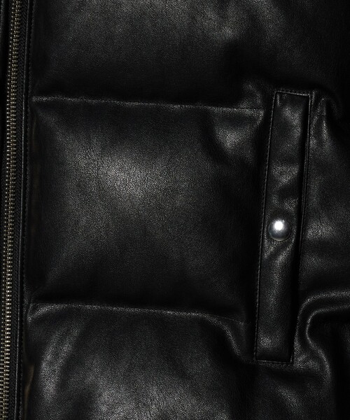 MONKEY TIME（モンキータイム）の「レザーライク ダウン ジャケット（ダウンジャケット/コート・メンズ・ブラック/ダークブラウン・S/M/L/XL）」の13枚目の写真