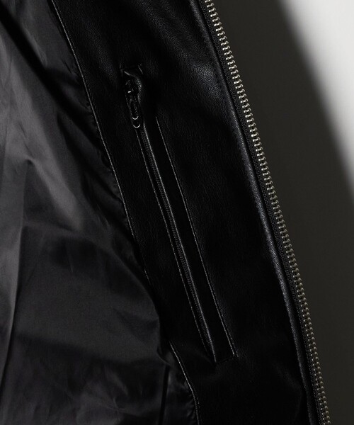 MONKEY TIME（モンキータイム）の「レザーライク ダウン ジャケット（ダウンジャケット/コート・メンズ・ブラック/ダークブラウン・S/M/L/XL）」の15枚目の写真