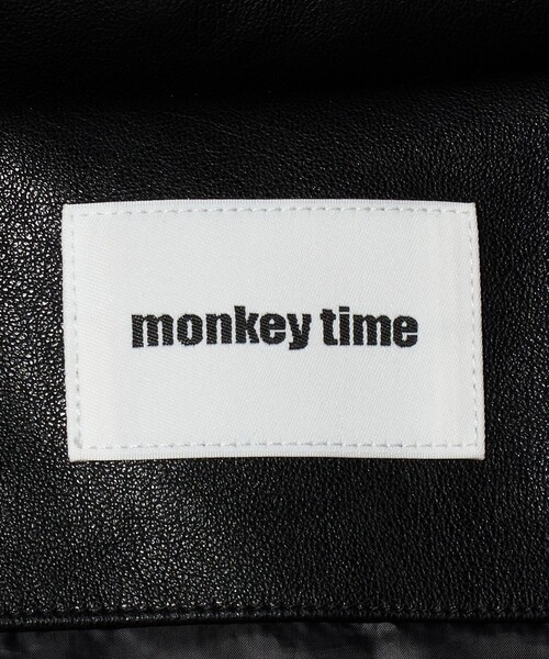 MONKEY TIME（モンキータイム）の「レザーライク ダウン ジャケット（ダウンジャケット/コート・メンズ・ブラック/ダークブラウン・S/M/L/XL）」の18枚目の写真