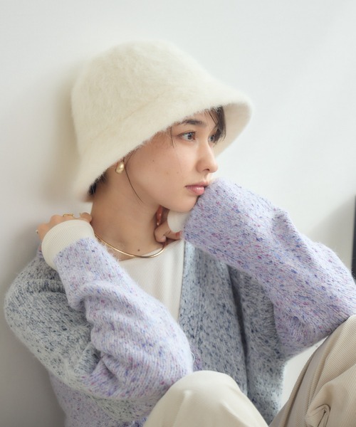 KATHARINE ROSS(キャサリンロス)の「【KATHARINE ROSS】ブレンドヤーンパネルカーディガン(カーディガン/ボレロ・レディース・パープル/ピンク・MEDIUM)」の10枚目の写真